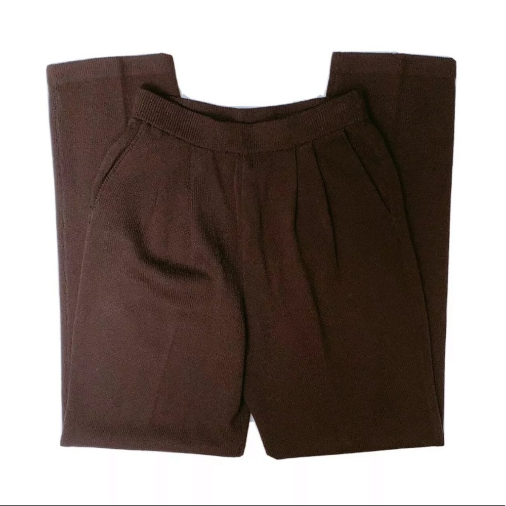 St. John Santana Knit Brown Trousers US6 ($595)